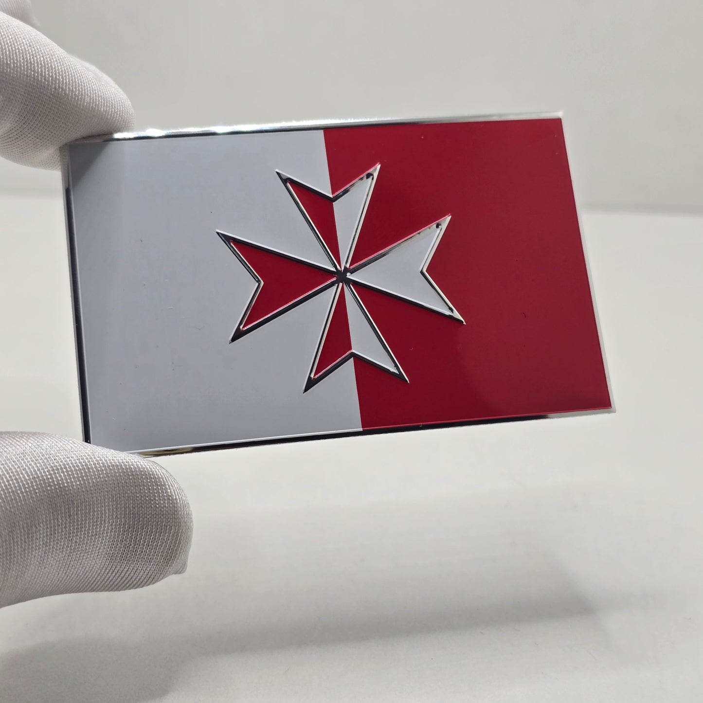Aluminium Malta Classic Maltese Cross Car Adhesive Badge