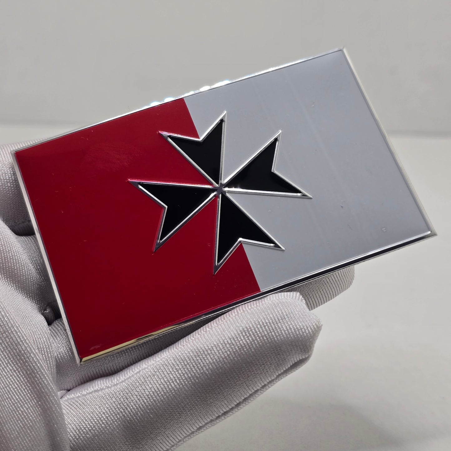 Aluminium Malta Maltese Cross Car Adhesive Badge