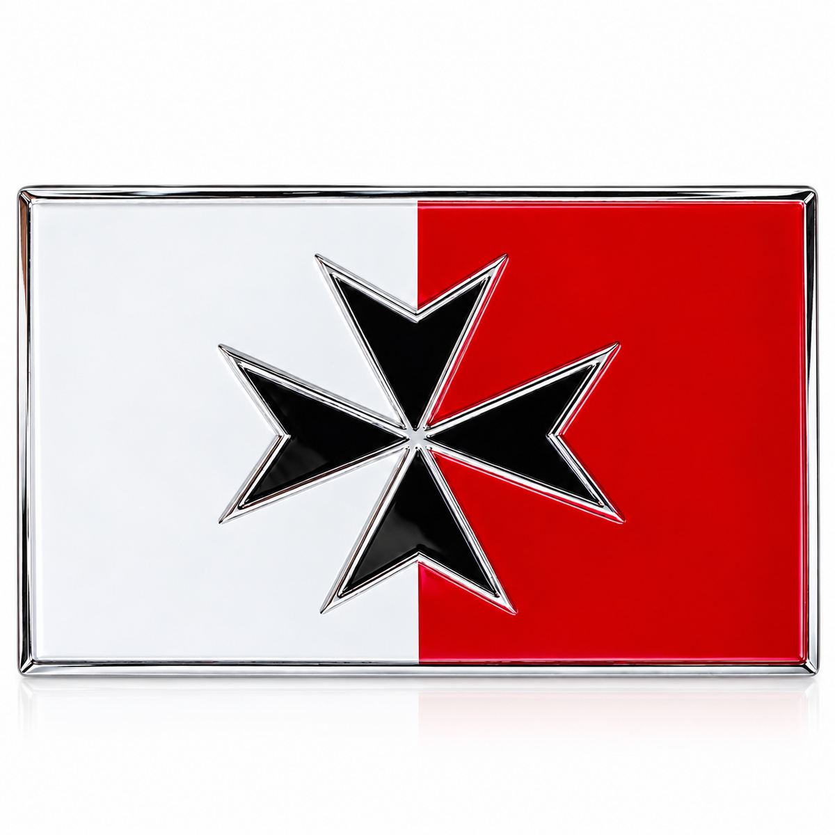 Aluminium Malta Maltese Cross Car Adhesive Badge