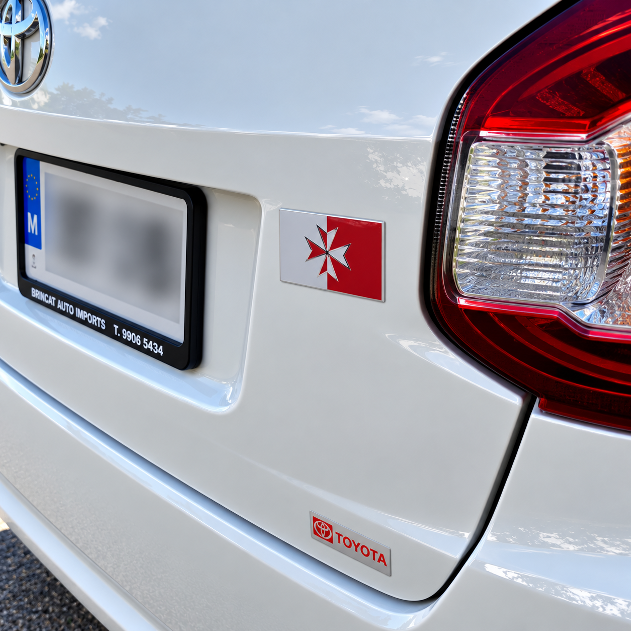 Aluminium Malta Classic Maltese Cross Car Adhesive Badge
