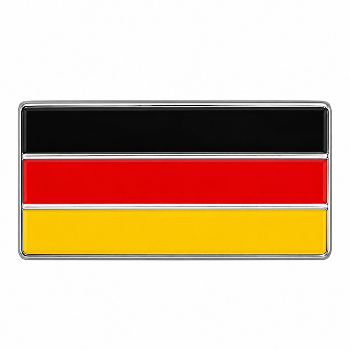 German Flag Aluminium Car Badge – 7 × 3.5cm