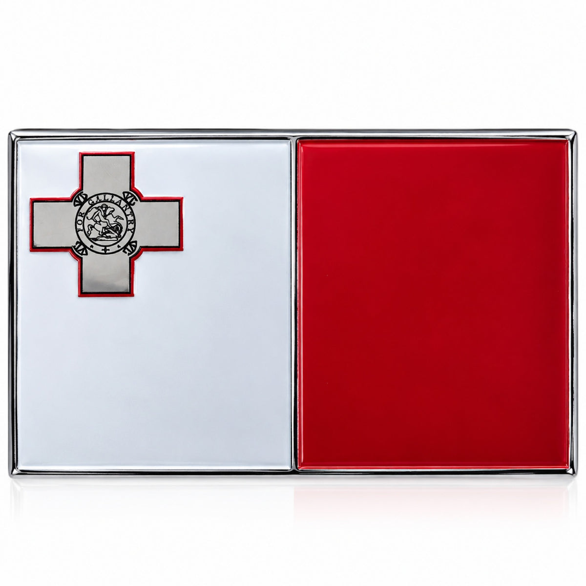 Maltese Malta Flag Car Badge Aluminium Adhesive Weather Proof