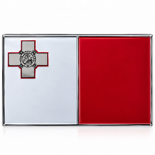 Maltese Malta Flag Car Badge Aluminium Adhesive Weather Proof