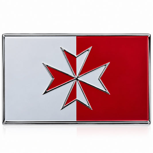 Aluminium Malta Classic Maltese Cross Car Adhesive Badge